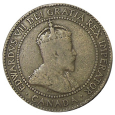 Монета 1 цент 1910 года Канада (реверс)