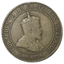Монета 1 цент 1910 года Канада (реверс)