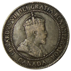Монета 1 цент 1910 года Канада (реверс)