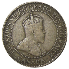 Монета 1 цент 1910 года Канада (реверс)
