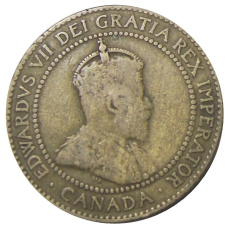 Монета 1 цент 1910 года Канада (реверс)