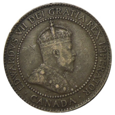Монета 1 цент 1910 года Канада (реверс)
