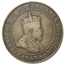 Монета 1 цент 1910 года Канада (реверс)