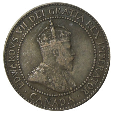 Монета 1 цент 1909 года Канада (реверс)