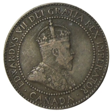 Монета 1 цент 1909 года Канада (реверс)