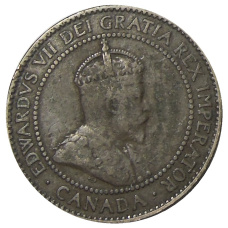 Монета 1 цент 1909 года Канада (реверс)