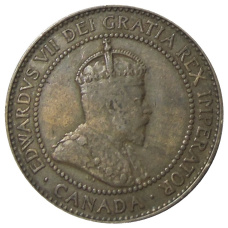 Монета 1 цент 1909 года Канада (реверс)