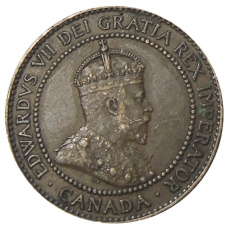 Монета 1 цент 1909 года Канада (реверс)