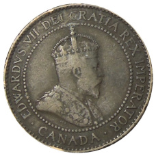 Монета 1 цент 1908 года Канада (реверс)