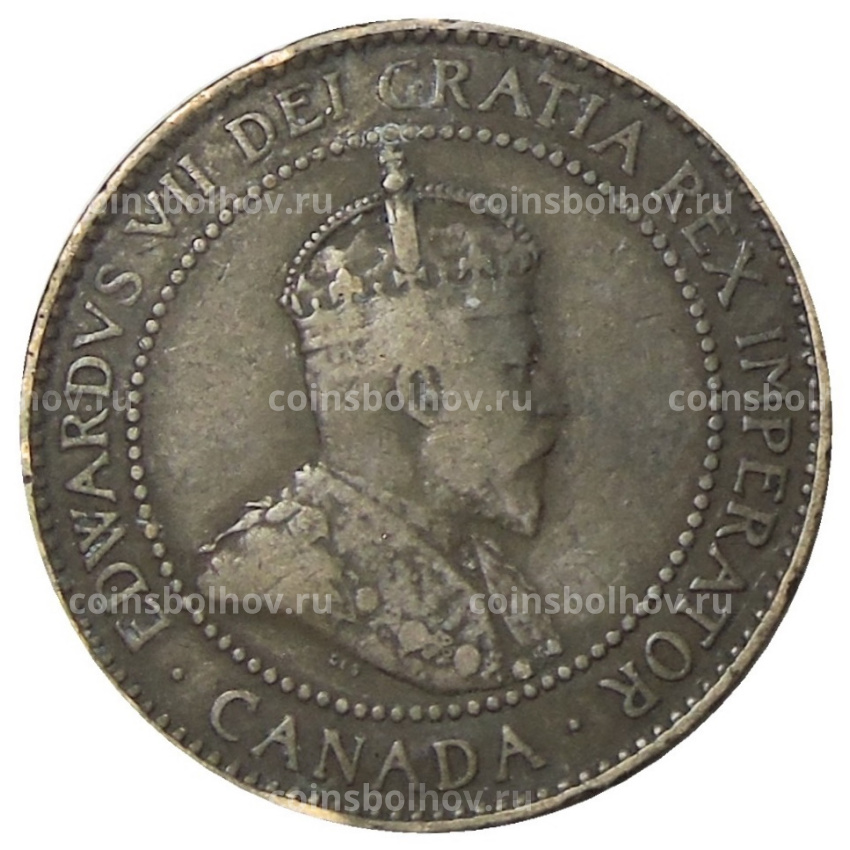 Монета 1 цент 1908 года Канада (вид 2)