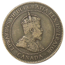Монета 1 цент 1907 года Канада (реверс)