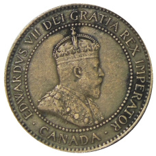 Монета 1 цент 1907 года Канада (реверс)