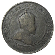 Монета 1 цент 1907 года Канада (реверс)