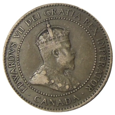 Монета 1 цент 1907 года Канада (реверс)