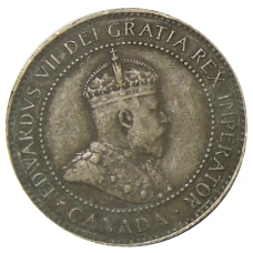 Монета 1 цент 1907 года Канада (реверс)
