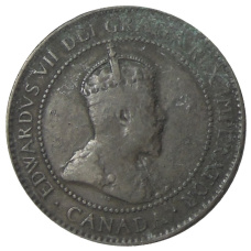 Монета 1 цент 1906 года Канада (реверс)