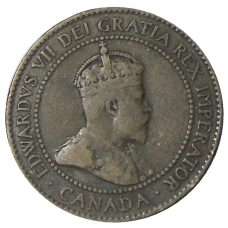 Монета 1 цент 1905 года Канада (реверс)