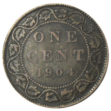 Монета 1 цент 1904 года Канада (аверс)