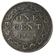 Монета 1 цент 1904 года Канада (аверс)