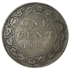 Монета 1 цент 1903 года Канада (аверс)