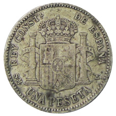 Монета 1 песета 1904 года Испания (реверс)