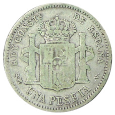 Монета 1 песета 1904 года Испания (реверс)
