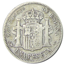 Монета 1 песета 1904 года Испания (реверс)