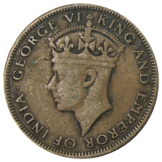 Монета 1 цент 1943 года Британский Гондурас (реверс)