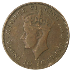 Монета 1 цент 1944 года Британский Гондурас (реверс)