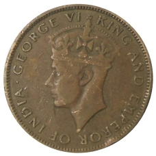 Монета 1 цент 1944 года Британский Гондурас (реверс)