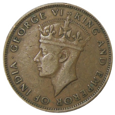 Монета 1 цент 1947 года Британский Гондурас (реверс)