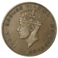 Монета 1 цент 1947 года Британский Гондурас (реверс)