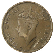 Монета 1 цент 1950 года Британский Гондурас (реверс)