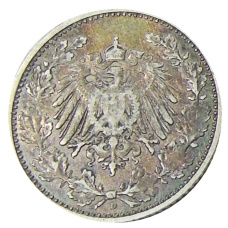 Монета 1/2 марки 1905 года D Германия (реверс)