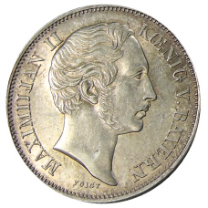 Монета 1/2 гульдена 1864 года Германские государства — Бавария (реверс)