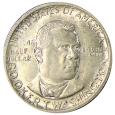 Монета 1/2 доллара (50 центов) 1946 года США «Букер Талиафер Вашингтон» (аверс)