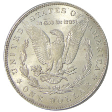 Монета 1 доллар 1887 года США «Доллар Моргана» (реверс)