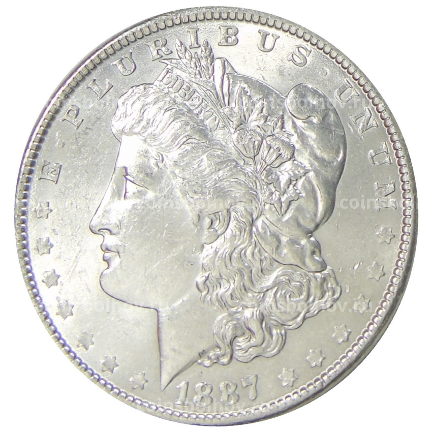 Монета 1 доллар 1887 года США «Доллар Моргана»