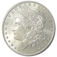 Монета 1 доллар 1885 года O США «Доллар Моргана» (аверс)