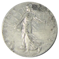 Монета 50 сантимов 1912 года Франция (реверс)