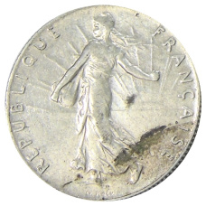 Монета 50 сантимов 1914 года Франция (реверс)