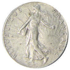 Монета 50 сантимов 1914 года Франция (реверс)