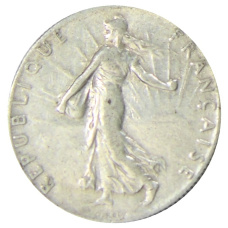 Монета 50 сантимов 1915 года Франция (реверс)
