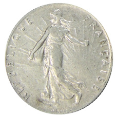 Монета 50 сантимов 1916 года Франция (реверс)