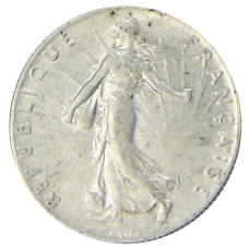 Монета 50 сантимов 1916 года Франция (реверс)