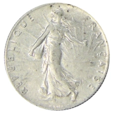 Монета 50 сантимов 1916 года Франция (реверс)