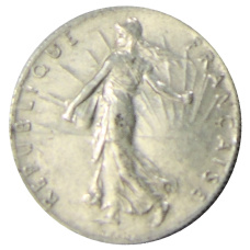 Монета 50 сантимов 1916 года Франция (реверс)