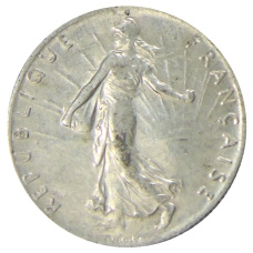 Монета 50 сантимов 1917 года Франция (реверс)