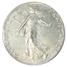 Монета 50 сантимов 1917 года Франция (реверс)