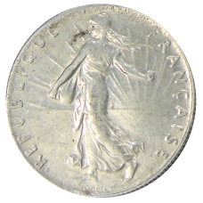 Монета 50 сантимов 1917 года Франция (реверс)